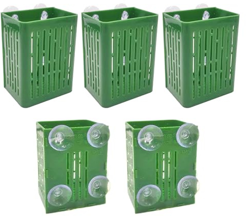 Lot de 5 Pots de flottants pour Aquarium avec ventouses, pour Culture aquaponique, Betta Pothos