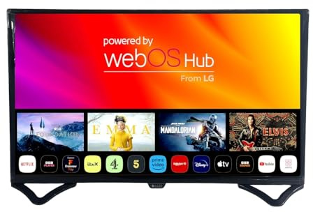 Generico Smart TV 32 - HD Ready (1366×768), Wifi, Bluetooth, 2 USB - 3 HDMI, Sistema WebOS hub, oltre 6000 Film Documentari Inclusi - App Integrate, Telecomando