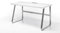Robas Lund Schreibtisch Computertisch weiß matt, Gestell Edelstahl gebürstet, BxHxT 140x75x60 cm