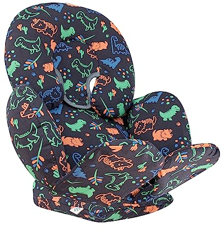 JYOKO Kids Sitzverkleinerer Antiallergikum Universal Baby 100% Baumwolle (Happy Dino, Enthält Kopf-, eine Körper- und eine Rückenstütze)