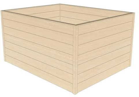 HORI Hochbeet Kit, Holz Stecksystem 80 cm hoch – Pflanzkasten Bausatz aus Fichte, 18 mm Wandstärke für Garten, Gemüsebeet & Kräuterbeet – DIY Pflanzkasten, in 15 Größen: Modell Schwerin (120x150)