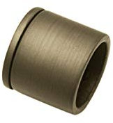 Gardinia Wandlager für Gardinenstangen mit Ø 19 mm, Inklusive Befestigungsmaterial, Wandmontage, Serie Kira, Farbe: Cappuccino