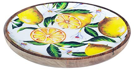 Vidal Regalos Plato Limones Madera de Mango Bandeja 22 cm