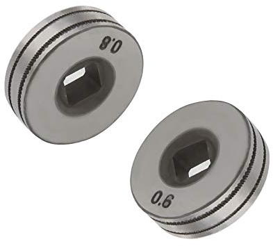 2 Stück 0,6/0,8mm Drahtvorschub Antriebsrollen Rollenräder Rändelnut 25mm Passend für SSJ16 Drahtvorschub MIG MAG-Schweißgeräte Ausrüstungsteile