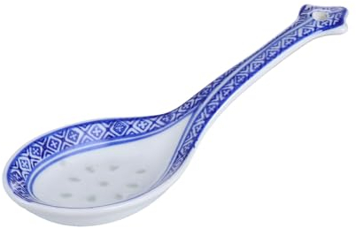 YARNOW Cuillère à Soupe en Céramique Grandes Cuillères à Soupe Asiatiques en Porcelaine Cuillères de Table Japonaises Chinoises à Dîner Cuillère à e Apéritif pour e