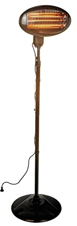 Haushalt International BUVTEC Elektrischer Stand Heizstrahler 50x210cm 220-240v - Quarzrohr - Kippschalter- Ip34