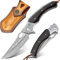 LOTHAR KRAKEN Navaja de Damasco, Cuchillo Plegable de 67 Capas de Acero de Damasco Vg10, Cuchillo de Damasco de Una Mano con Mango de Madera, Para Colección O Regalo (Negro)