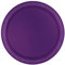 Trimming Shop Lot de 20 Assiettes à Dessert Rondes résistantes de 17,8 cm, Violet foncé, Assiettes jetables de 18 cm, Vaisselle en Papier