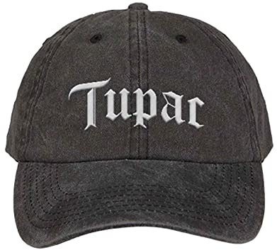 Tupac 2PAC Baseball Cap Gothic Logo Nue offiziell Charcoal Grau Unisex One Size