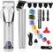 BESTBOMG Tondeuse Cheveux Hommes, Tondeuse Barbe Homme Professionnelle avec 8 Peigne de Guidage Tondeuse Finition Sans Fil avec USB Rechargeable Li-ion Batterie 2500mAh/1200mAh(K31+l1)