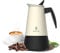 Cecotec Cafetera Italiana Piccolina 200 Beige, Capacidad 100 ml para 2 tazas, Diseño elegante en Acero, Filtro Acero Inoxidable, Apta para todas las superficies, Válvula de seguridad, Cierre silicona
