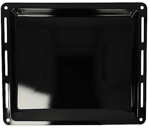 vhbw Backblech kompatibel mit IKEA 202.213.26 OV B42 S IK Backofen - 44,5 x 37,5 x 3,5 cm, Antihaftbeschichtet, Emailliert, Schwarz