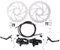 Set di freni a disco per bicicletta, 160 mm, set freno per bicicletta, freno a disco meccanico, anteriore e posteriore, per mountain bike, bici da corsa, equitazione, ciclismo, ciclismo su strada