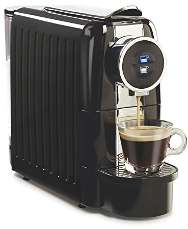 Hamilton Beach Espresso Machine, Compatible with Nespresso Pods, Single Serve Coffee Maker, Powerful Italian 19 Bar Pump, 22 oz. Water Reservoir, Custom Cup Size, Holds 13 Capsules, Black (40726)