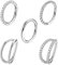 Diamday 5Pcs 18G 16G Surgical Steel Nose Rings Hoop for Women CZ Clicker Hinged Septum Ring Lip Helix Cartilage Double Hoop Earring Daith Rook Conch Body Piercing Jewelry for Women 8mm 10mm