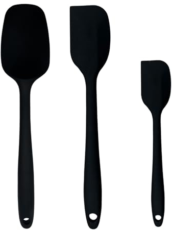 Spatule en silicone, Spatule résistante à la chaleur pour la cuisson, Ustensiles de cuisine antiadhésifs avec noyau en acier, une petite spatule et une grande, une 1 grande Spatule à cuillère