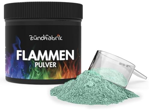 NaturFabrik Zündfabrik (poudre de flamme 420 g) dans boîte de conservation et cuillère doseuse | Poudre de feu pour feu coloré | Poudre sèche pour la coloration des flammes | Couleur de feu pour