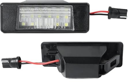 GADSJI 2Pcs LED License Number Plate Light Lamps, for Nissan Juke F15 Micra K12 March K13 Kicks Note E11 Armada Y62 NV200 Rogue, for Qashqai Vehicle Registration Plate Lamp