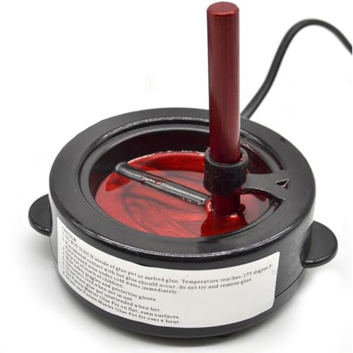 Elektrischer 60-W-Kerzenwachs-Siegelschmelztiegel, 50-ml-Wachssiegelwärmer mit Befestigungshalterung, DIY-Kerzenherstellungs-Siegelwachsset for Schmelzen von Siegelstäbchen oder Perlen, Antihaft