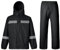 Oralidera Set Giacca e Pantaloni Impermeabili da Uomo Tuta Antipioggia da Lavoro Riflettente Giacca Antipioggia con Cappuccio Impermeabile, Nero, XXL
