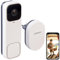 Somikon Klingel mit Kamera: Kabellose WLAN-2K-Video-Türklingel, 170°, KI-Paket-Erkennung, PIR, App (Haustür-Klingel, Video WLAN Alexa, Überwachungskamera Set)