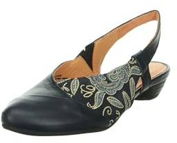 Think! Damen Grace chromfrei gegerbte nachhaltige Halbschuhe, Navy/Kombi 8000