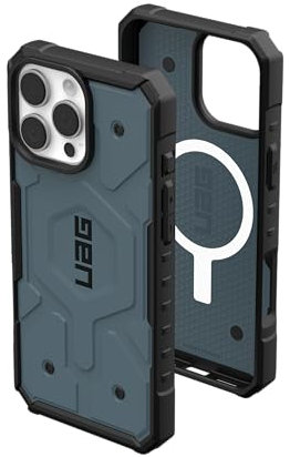 URBAN ARMOR GEAR UAG Designed for iPhone 16 Pro Max Case 6.9 Pathfinder - Compatible with MagSafe Charging Rugged Shockproof Anti-Slip Military Grade Protective Cover, Cloud Blue