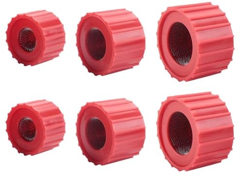 Bamyli 6 Pieces Copper Pipe Cleaners,1/2, 3/4, 1 Inch Plumbers Tools Pipe Cleaning Brush, Pipe Deburring Tool Tube Cleaning Brush for Plumbing Tube Cleaning and Metal Maintenance(3 Sizes)