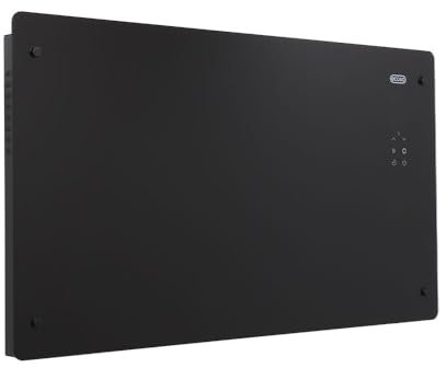 ECOSO Vitrum 2500W Black WiFi Glass Panel Smart Electric Heater Feet - 465mm x 850mm