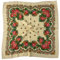 Schals Tücher Halstuch Scarf 70 * 70Cm Russischer Quadratischer Schal Luxuriöser Blumendruck Bandana Stirnband Schals Ethnischer Schal Taschentuch Babuschka Kopfwickel 70X70Cm Beige