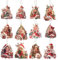 Weihnachten Acryl Deko Anhänger, 12x Christbaumschmuck | 2D Christbaumschmuck Weihnachten Anhänger für Draußen Weihnachtsbaum