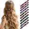 10 Stück Doppelschicht Haarspange, Geflochtene Haarspangen, Haarspangen Damen mit Funkelnden Kristallsteinen, Elegante Haarstyling-Clips, Strass-Haarspange mit 3 Mini Clips, Kolibri Haarspange