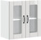 vidaXL Armario Pared Cocina Puerta Cristal Lucca Blanca Alto Brillo