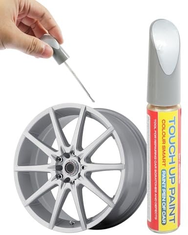 Pluma De Retoque del Coche,Pintura Antigravilla Coche,Quita Arañazos Coche,Lápiz de Retoque,Adecuado para Reparaciones de Rasguños de la Mayoría de los Automóviles,Motocicletas,Furgonetas (Plata)