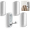 teasteam Foldable Wall Hooks 4Pcs Folding Coat Hook for Hanging Bearing Load 33lb/15kg Wall Mount Heavy Duty No Rust Zinc Alloy Hook with 4Pcs Screws for Hanging Coat & Bags & Hat (Matte White)