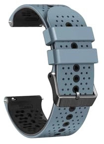 Bracelet de montre en silicone 22mm Compatible avec Fossil GEN 6 44mm/ 5 5E 44mm/ LTE 45mm(Gray blue Black)