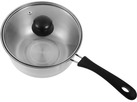 GALPADA Kochtopf Milchtopf mit Deckel Kleiner Suppentopf für Induktionsherde Ergonomischer Griff Antihaftbeschichtet