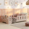 smartwood Bodenbett 80x160 Kaschmir - Montessori Kinderbett aus Holz mit FSC-Zertifikat TILA 2L mit Rausfallschutz & Lattenrost bis 230kg belastbar - Einfache Montage