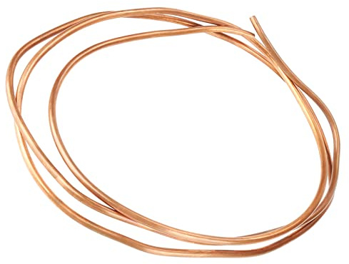 Kupferrohr 2 m, Weiche Kupferrohrkupferrohr, T2 Weichkupfer Spiralrohr Flexible Schläuche Innendurchmesser 4mm Außendurchmesser 5 mm Wandstärke 0,5 mm für Kühlschrank, Gefrierschrank und Klimaanlage