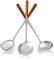 Evanda Wok Spatula Set 43cm, Heat Resistant Wood Handle Stainless Steel Wok Tools, Metal Spatula, Ladle, Kitchen Skimmer, Professional Kitchen Cooking Utensils Set, Wok Accessories Dishwasher Safe