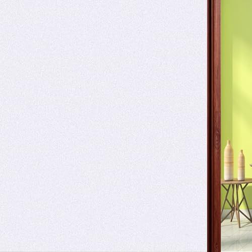 Vinilos para Cristales 40 x 60 cm Efecto Esmerilado, Anti-UV, Privacidad Vinilo Autoadhesivo Cristal para Mampara de Ducha Baño, Blanco Mate