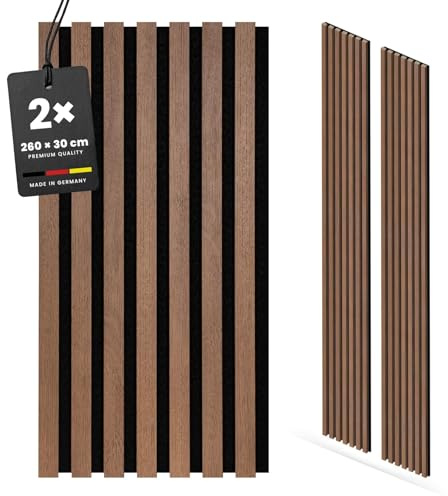 KGM Akustikpaneele ExPress Eiche Rustikal MDF - 30 x 1,7 x 260 cm, 2er Set