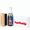 Cap Buddy Basecap Reiniger um alle Herren Damen und Kinder Basecaps sauber zu kriegen inklusive 100ml biologisch abbaubares Cap Cleaner Spray - Laser gravierte Holz Bürste - und Logo Besticktes Tuch
