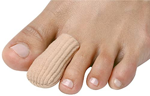 NatraCure Ribbed Fabric Gel Toe & Finger Caps/Protectors 6 PACK - For Blisters, Calluses, Corns, & Ingrown Nails