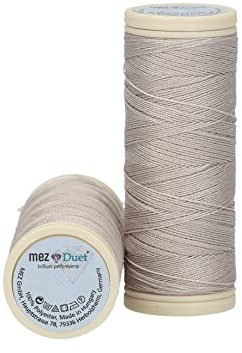 MEZ Duet Stärke 100 4644100-02005 grau Nähgarn, 100 % Polyester, 50m