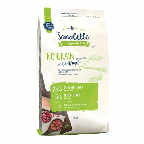 Bosch Pet Food Sanabelle No Grain mit Geflügel, Trockenfutter für Katzen, ohne Getreide, 1 Stück