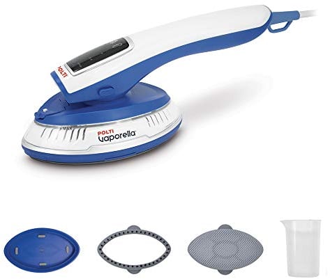 Polti Vaporella Vertical Styler GSM20, Stiratrice Verticale Portatile, Potenza 1000 W, Riscaldamento Rapido in 45 Secondi, Leggera e Compatta, per Tutti i Capi ed i Tessili di Casa, Bianco e Blu