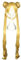 COSPLAZA Frauen Lange Gelbe Goldene Haare Halloween Anime Sailor Cosplay Perücke mit Odango