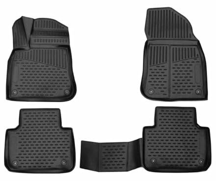 OMAC Gummimatten Fußmatten kompatibel mit VW Touareg 2018-2024 TPE Automatten Schwarz 4X