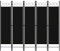 vidaXL Raumteiler Klappbar Freistehend Trennwand Paravent Umkleide Sichtschutz Spanische Wand Raumtrenner 5-TLG. Schwarz 200x180cm Eisen Stoff